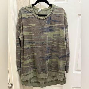 Z Supply Camouflage Tunic Top - Green and Brown
